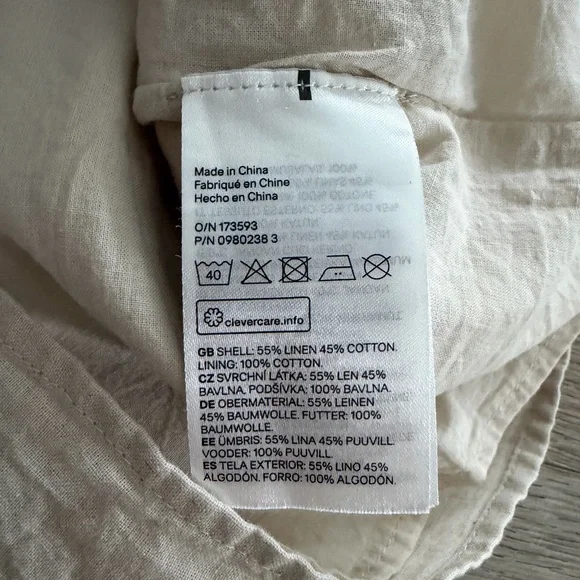 Linen Mini Dress - Picture 3 of 4